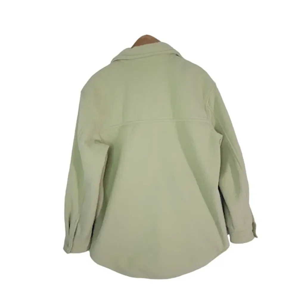 Joie- NWT- Sage green- felted button up shacket- size Large - Picture 5 of 8